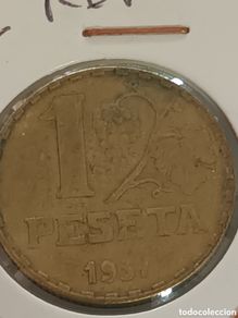 Monedas República: MONEDA DE 1 PESETA REPÚBLICA EUSKADI AÑO 1937